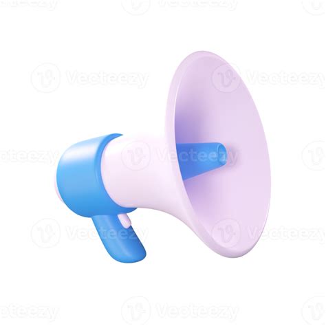 D Megaphone Announcement Product Promotion Alert Png