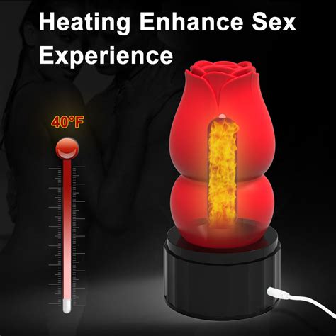 Heating Rose Male Masturbator Sex Toys