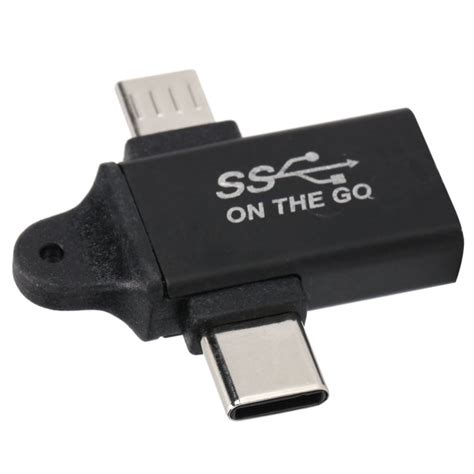 Adaptador Usb 30 A Micro Usb Y Tipo C Práctico De Usar Convertidor Otg