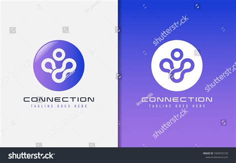 Connection Logo Design Abstract People Inside Stock Vector Royalty