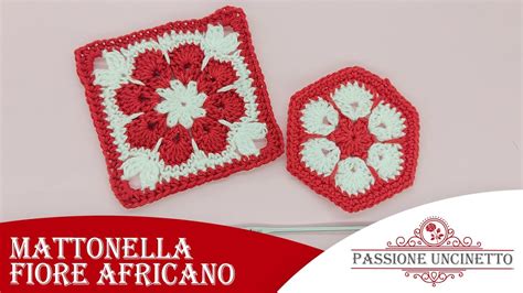 Tutorial Mattonella Granny Fiore Africano Youtube