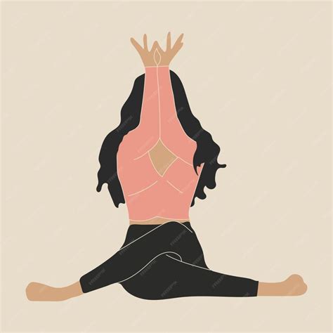 Premium Vector | Woman practicing yoga and meditation.Girl in namaste ...