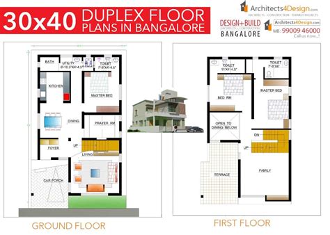 South Facing House Floor Plans 20X40 Floorplans Click