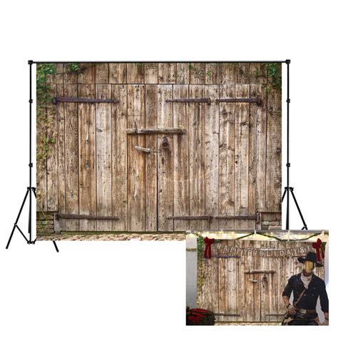 Buy Lb X Ft Rustic Barn Door Backdrop Vintage Wood Barn Backdrops For