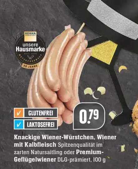 Knackige Wiener würstchen Wiener Mit Kalbfleisch Oder Premium