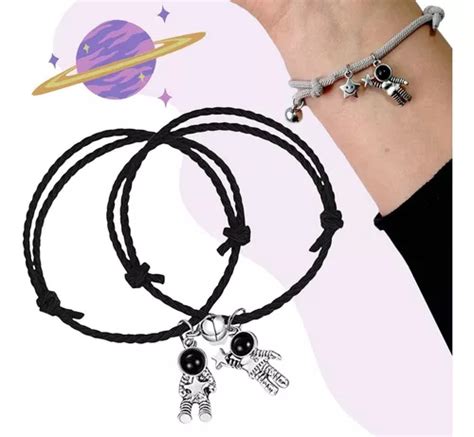 Set De Pulseras De Im N De Astronauta Para Parejas Meses Sin Inter S