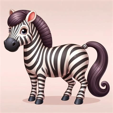 Premium Vector Cute Zebra Vector Cartoon Illustration