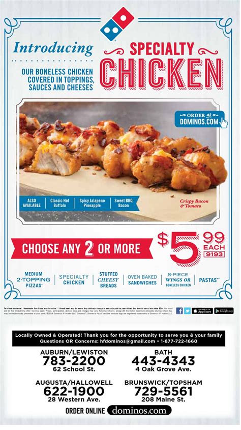 Dominos Pizza Auburn Maine Menu - MenusInLA - Lewiston & Auburn Maine ...