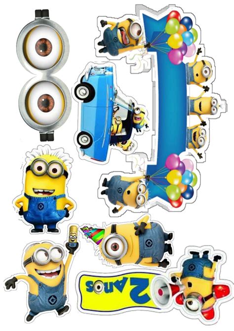 Topo De Bolo Minions Artofit