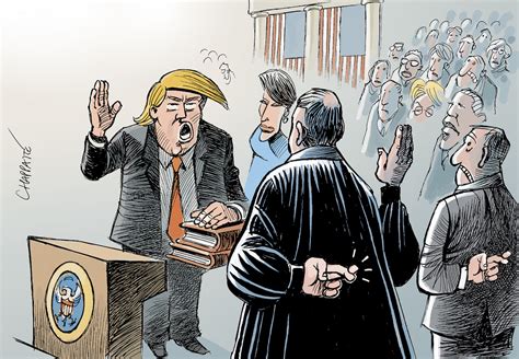 Trump Intronized Globecartoon Political Cartoons Patrick Chappatte