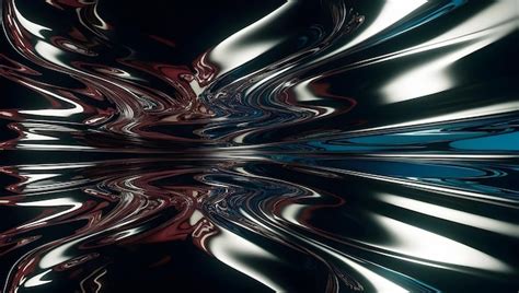 Futuristic Liquid Metal Abstracts With Sleek Flow And Reflective