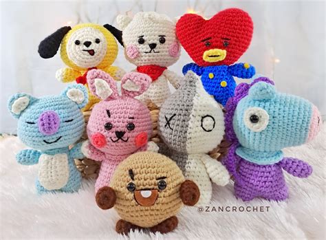 Amigurumi BT21 Doll Series Bundle Crochet Kpop Doll PDF Etsy