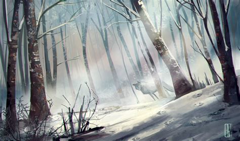 Winter Forest by KuroCyou on DeviantArt