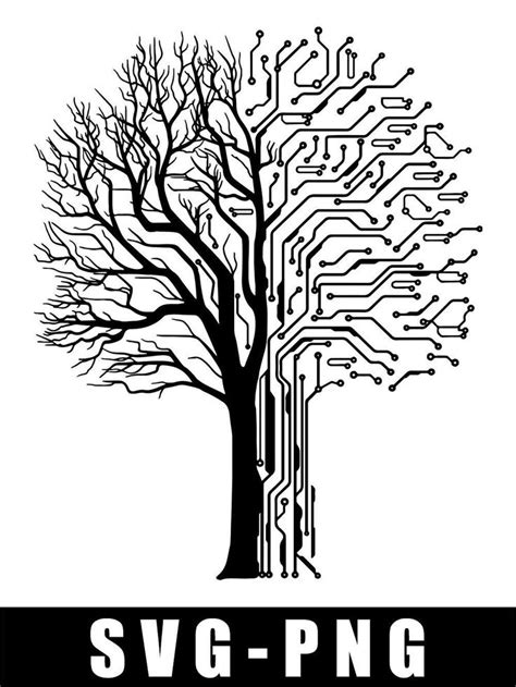 Digital Tree Svg Computer Programmer Binary Tree Coding Shirt Design