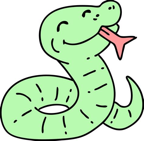 cartoon of a happy snake 12465984 Vector Art at Vecteezy