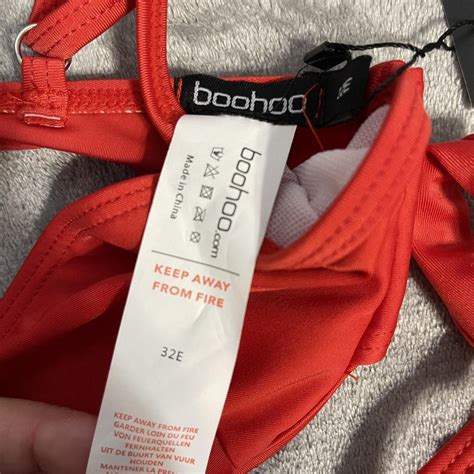 Red Bikini Set From Boohoo Still New With Tags Top Depop