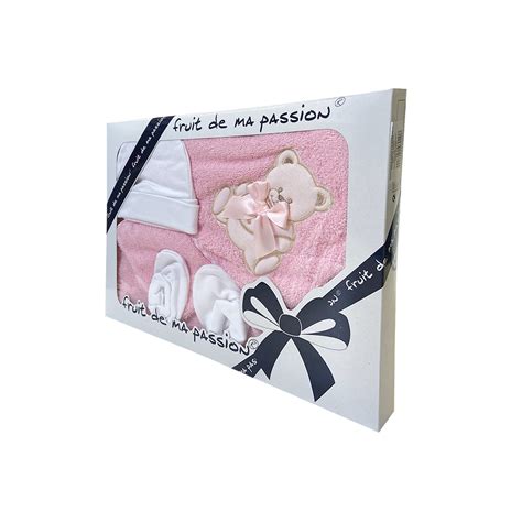 Coffret Sortie De Bain Rose Motif Nounours Prix Carrefour