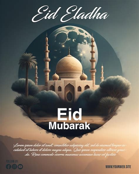 Um Cartaz Para Eid Al Adha Para Eid Mubarak PSD Premium