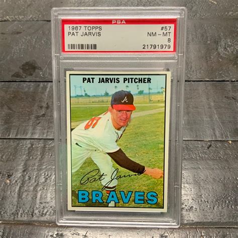 Topps Pat Jarvis Braves Psa Nm Mt Ebay