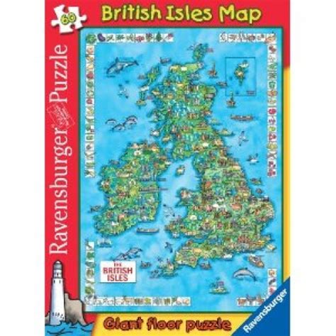 British Isle Map 60 Piece Jigsaw Puzzle Game 4005556071173