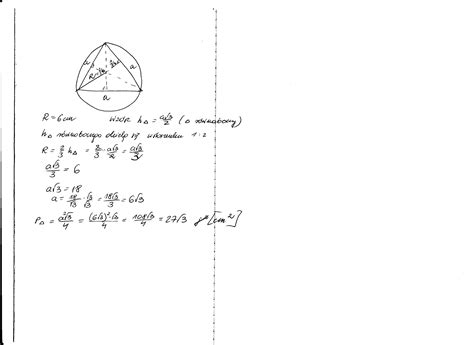 Oblicz wysokość oraz pole trójkąta równobocznego na którym opisano