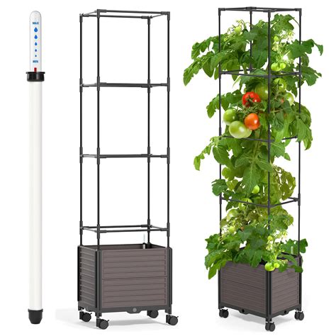 63 Tomato Planter Box With Trellis Raised Garden Bed With Trellis Tomato Pots