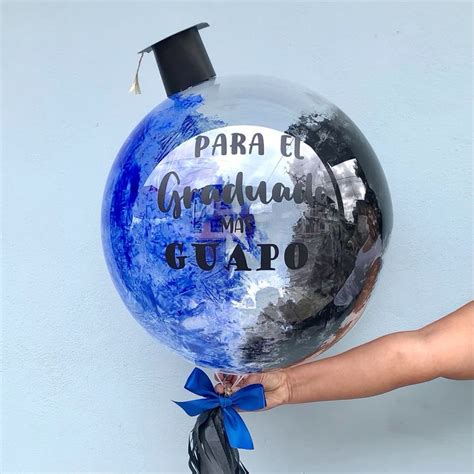 Globo Burbuja Graduaci N Azul In