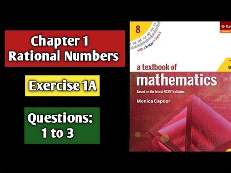 Class Maths Ratna Sagar Ex A Que To Ch Rational Numbers