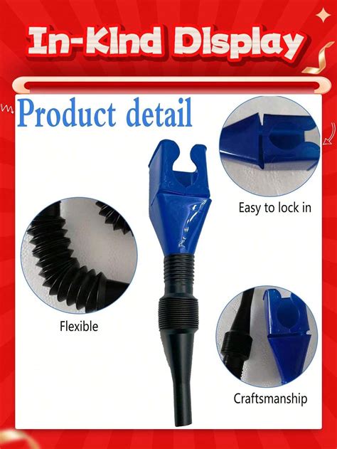 Flexible Draining Tool Snap Funnel Retractable Automotive Fuel Funnel