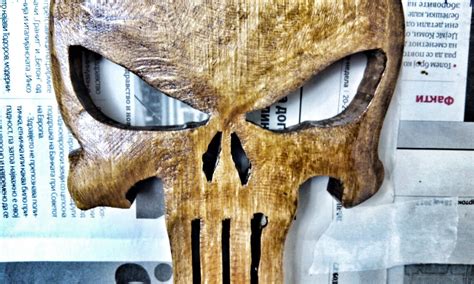 Punisher Skull Key Hanger Wood Punisher Wall Decor Wooden Etsy