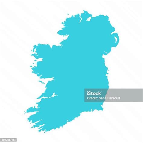 Vector Simple Map Of Ireland Country Stock Illustration Download