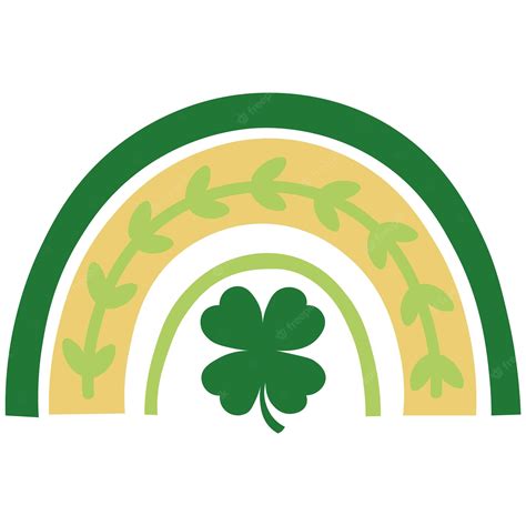 Premium Vector | St patrick's day rainbow isolated vector illustration on white background