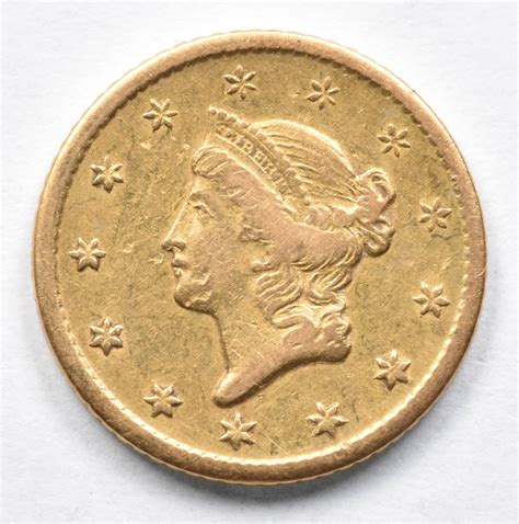 1849 O 1 Liberty Head Gold Dollar Piece Property Room