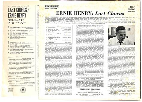 Yahoo オークション d2256 LP 見本盤 白ラベル Ernie Henry Last Chorus