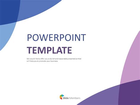 Plantilla De PowerPoint Gratis Azul Y Morado Con Efecto Superpuesto