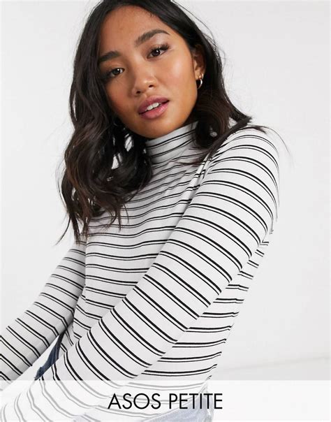 Stripes Trends Stripes Design Turtleneck Long Sleeve Top Long Sleeve