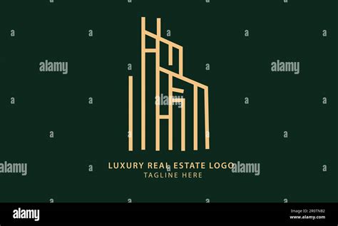 Luxury Real Estate Logo Design With Line Stylemodern Luxury Gold Real