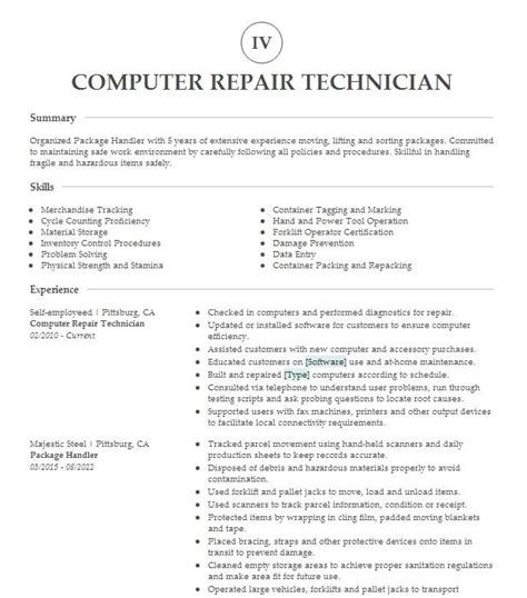 Computer Repair Technician Certification