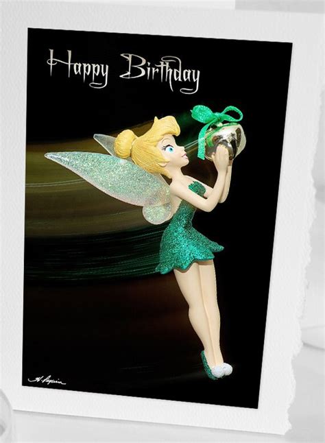 Tinkerbell Birthday Card Photo Greeting Notecard Fairy Peter