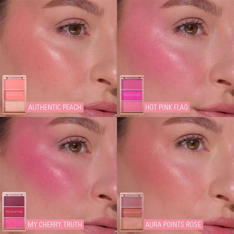 Revolution Blush Icon Palette Authentic Peach Revolution Beauty
