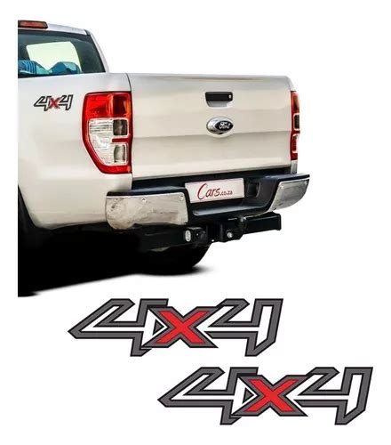 Par De Adesivos 4x4 Ford Ranger 2013 2014 2015 2016 Grafite