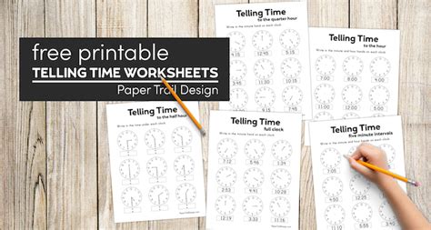 Free Printable Telling Time Worksheets Paper Trail Design