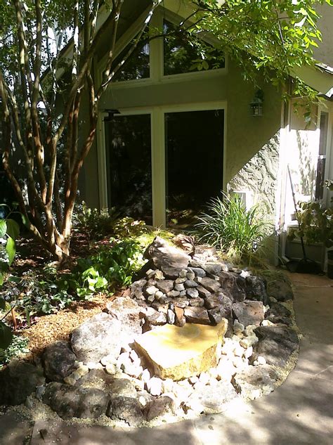 Plant Native Designs: Backyard Rock Water Feature : Sunnyvale, Ca.