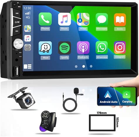 Hikity Autoradio Bluetooth Doppel Din Apple Carplay Android Auto Zoll