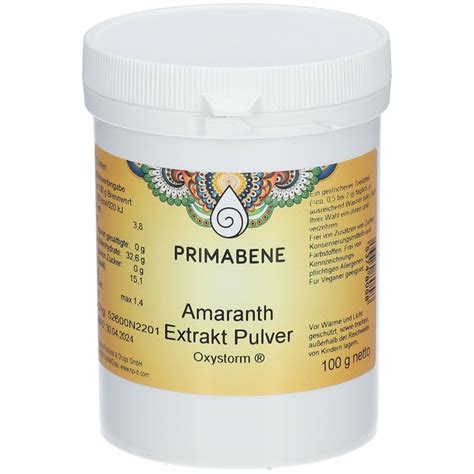 PRIMABENE Amaranth Extrakt Pulver Oxystorm 100 G Redcare Apotheke