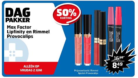 Max Factor Lipfinity En Rimmel Provocalips Aanbieding Bij Trekpleister