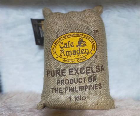 Cafe Amadeo Pure Excelsa Kapeng Barako Ng Cavite Ground 1000g In Jute