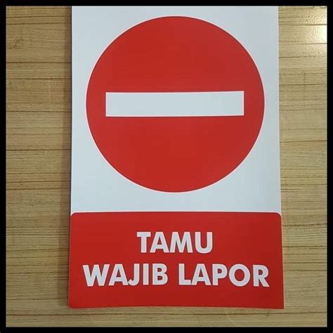 Jual Tamu Wajib Lapor X Cm Sticker Sign Rambu K Larangan Masuk