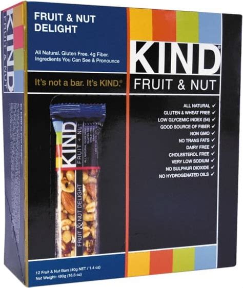 Kind Pack Of 12 Nutrition Bars Msc Direct