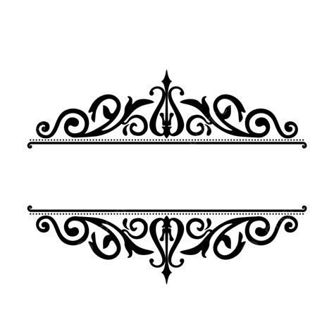 Luxury Black Frame Ornament Ornament Decorative Floral PNG